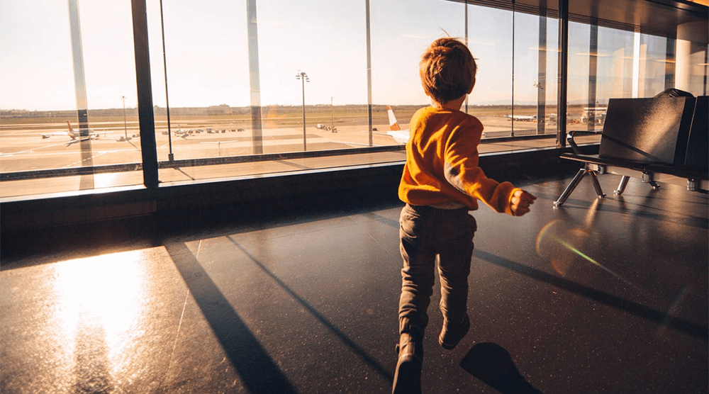 child in airport